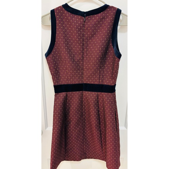 Jack Wills Tockwith Jacquard Shift Dress‎ Damson UK8 US4 Burgundy Gold Party nwt - Picture 5 of 7
